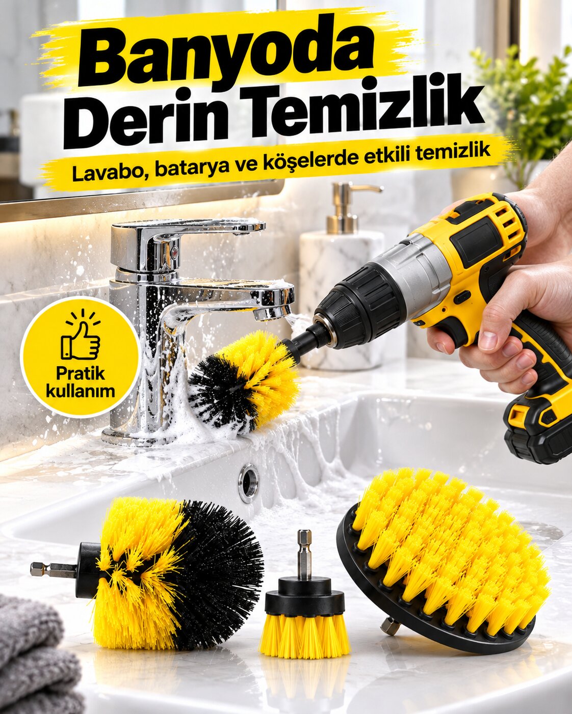 Banyoda derin temizlik